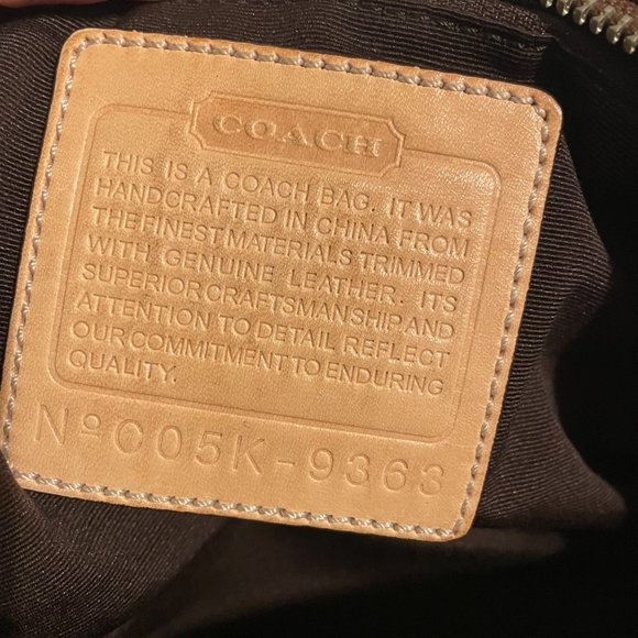 Original COACH Tan/Brown Monogram Purse - Picture 9 of 11